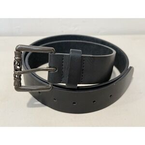 Mens Black Belt Ornate Buckle Size L 40'Long Casual Western Fashion Style 33547